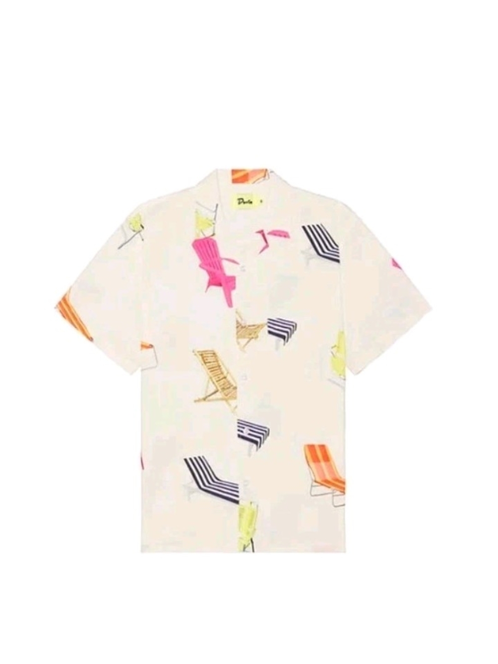 DUVIN BEACH CHAIR LEISURE STRETCH Men's Button Shirt - ANTIQUE WHT - S - NWOT